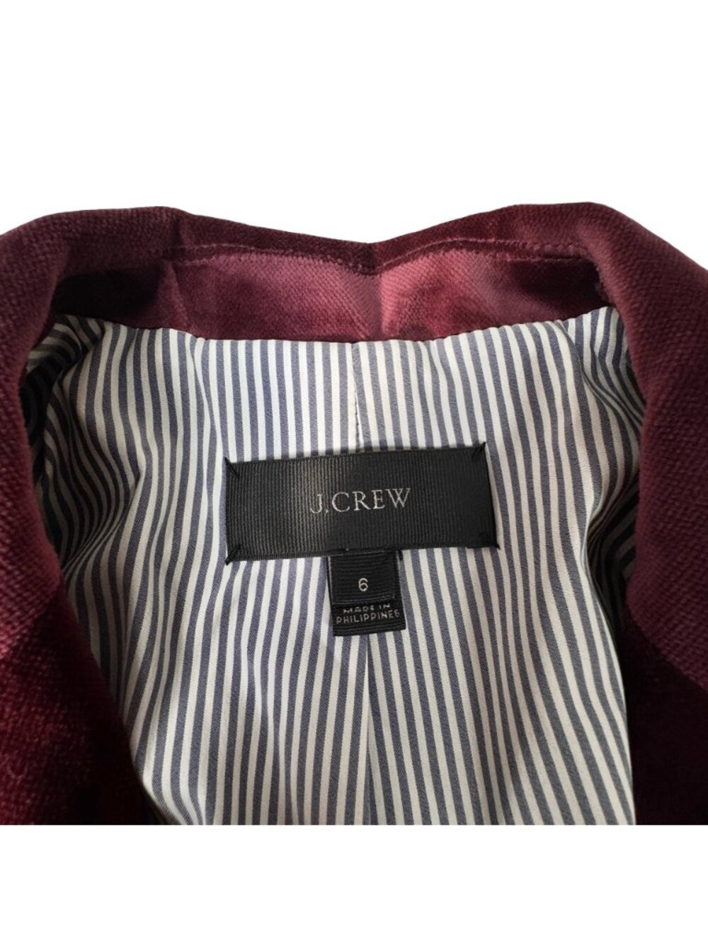 J. Crew Burgundy Velvet Parke Blazer 6 Preppy Heritage Academia - Picture 4 of 15
